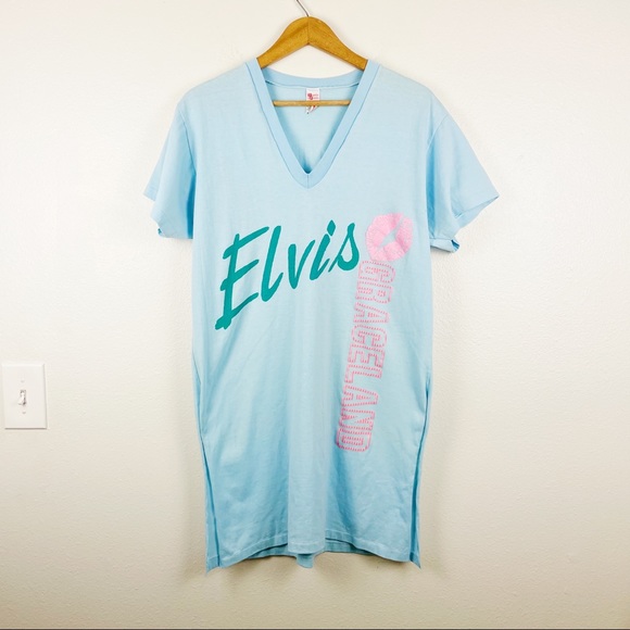 Vintage Tops Vintage Elvis Graceland Shirt Dress Poshmark